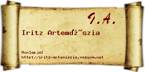 Iritz Artemíszia névjegykártya